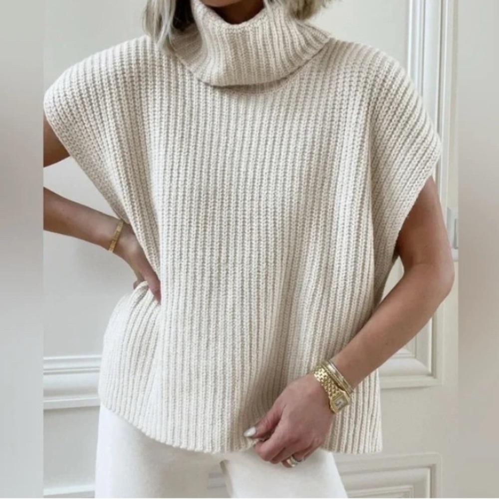 Splendid Cream Cowl Neck Sweater